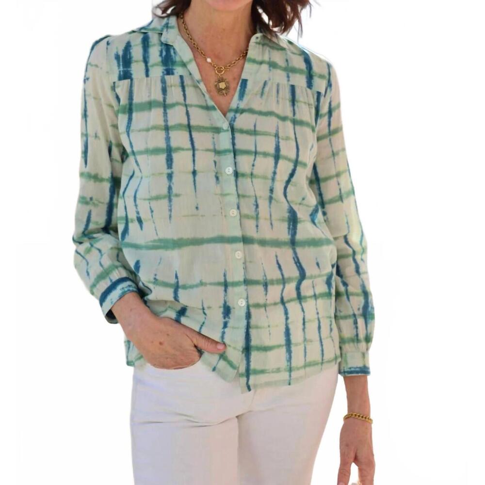 NEW EXVOTO ari blouse in teal/green dye